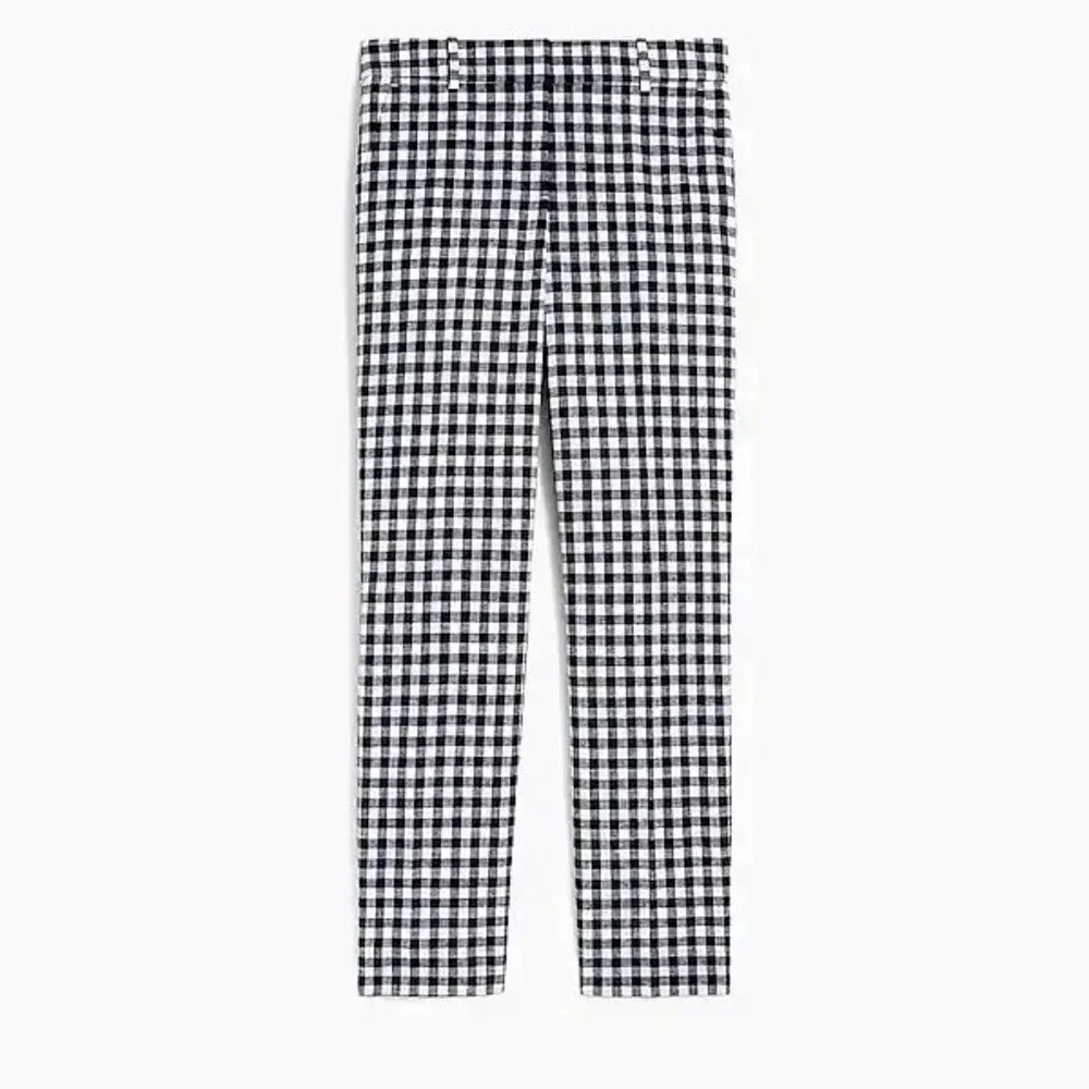 J. CREW Gingham linen-cotton Holland Pant Size 6 - Picture 5 of 16